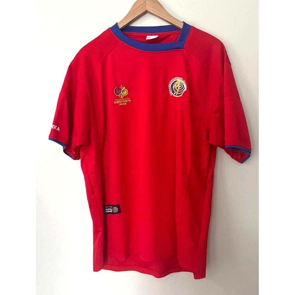 2006 FIFA World Cup Costa Rica Soccer Jersey Mens XL red blue embroidered